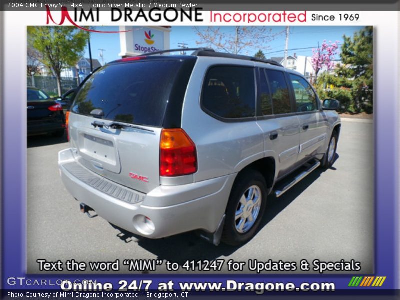 Liquid Silver Metallic / Medium Pewter 2004 GMC Envoy SLE 4x4