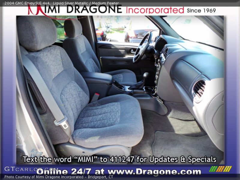 Liquid Silver Metallic / Medium Pewter 2004 GMC Envoy SLE 4x4