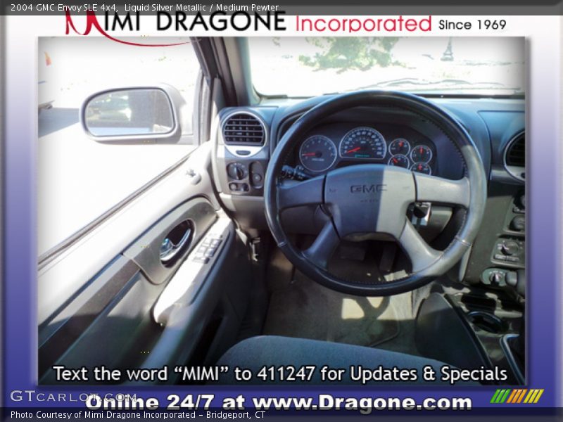 Liquid Silver Metallic / Medium Pewter 2004 GMC Envoy SLE 4x4