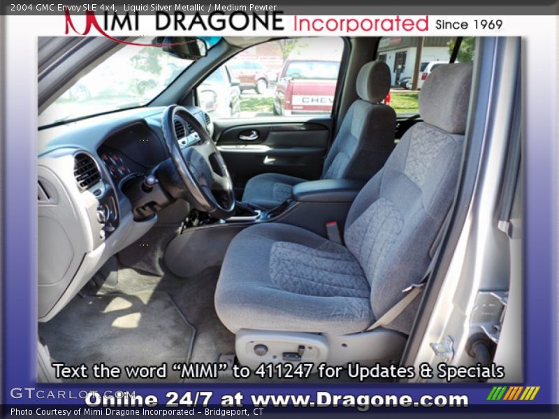Liquid Silver Metallic / Medium Pewter 2004 GMC Envoy SLE 4x4