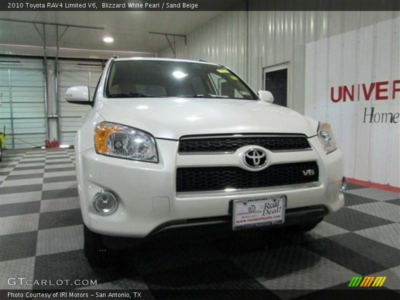 Blizzard White Pearl / Sand Beige 2010 Toyota RAV4 Limited V6