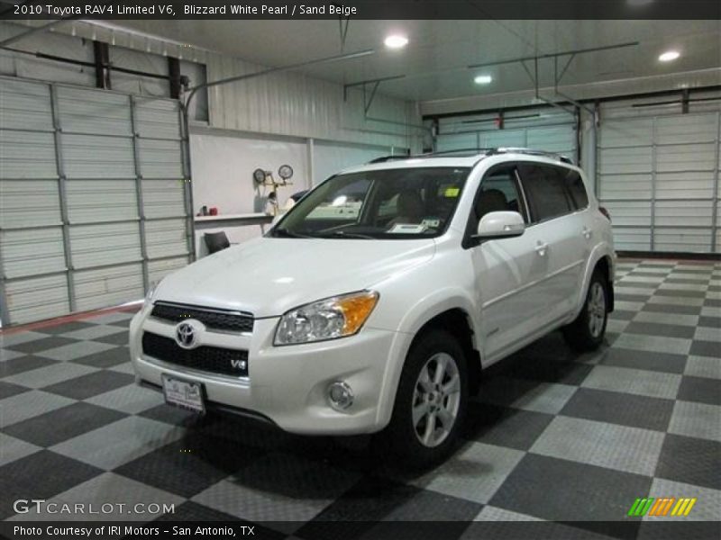 Blizzard White Pearl / Sand Beige 2010 Toyota RAV4 Limited V6