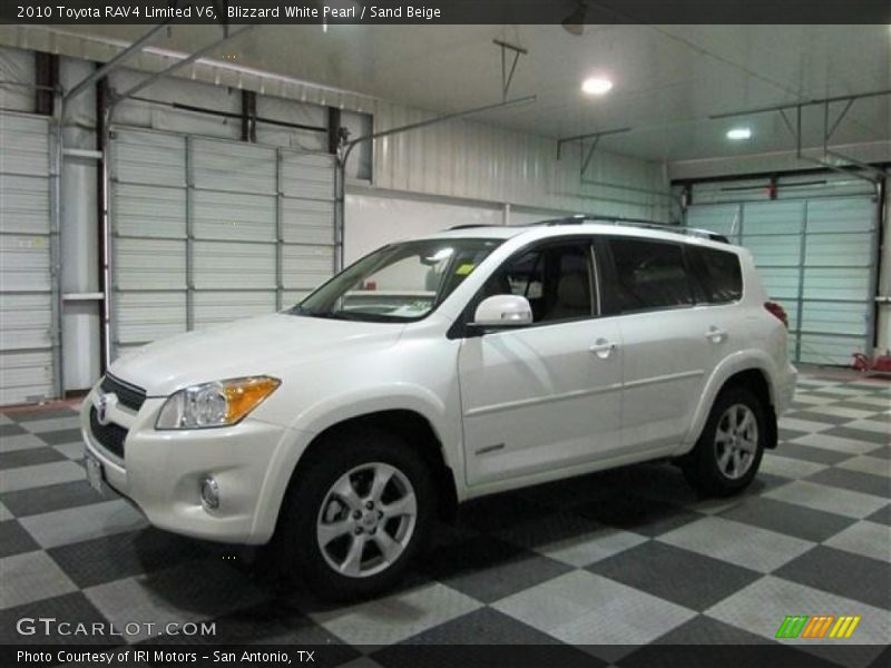 Blizzard White Pearl / Sand Beige 2010 Toyota RAV4 Limited V6