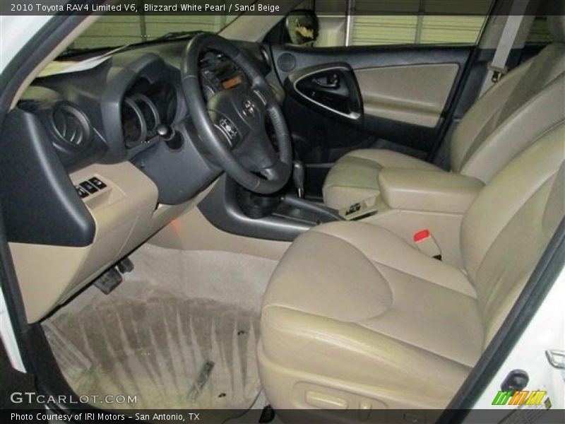 Blizzard White Pearl / Sand Beige 2010 Toyota RAV4 Limited V6