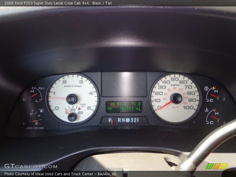 Black / Tan 2005 Ford F350 Super Duty Lariat Crew Cab 4x4