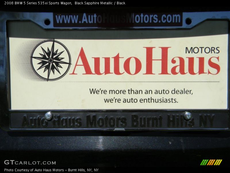 Black Sapphire Metallic / Black 2008 BMW 5 Series 535xi Sports Wagon