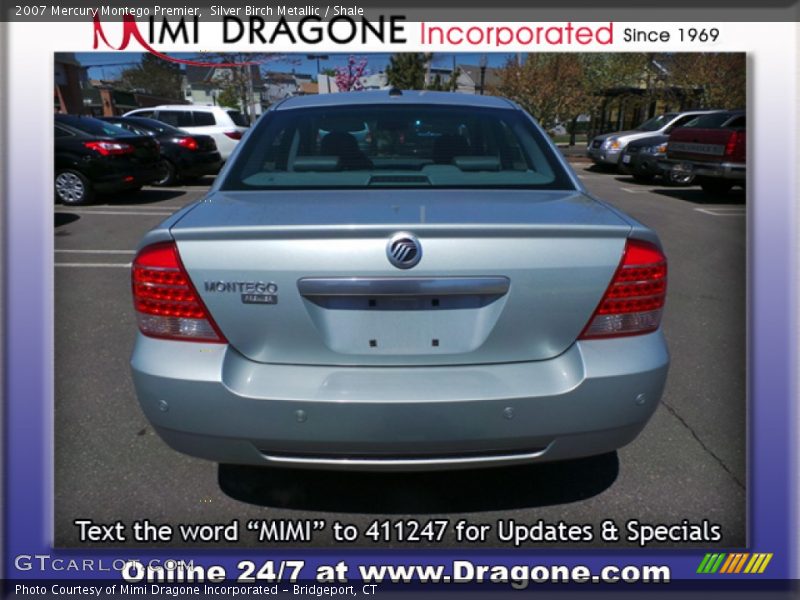 Silver Birch Metallic / Shale 2007 Mercury Montego Premier