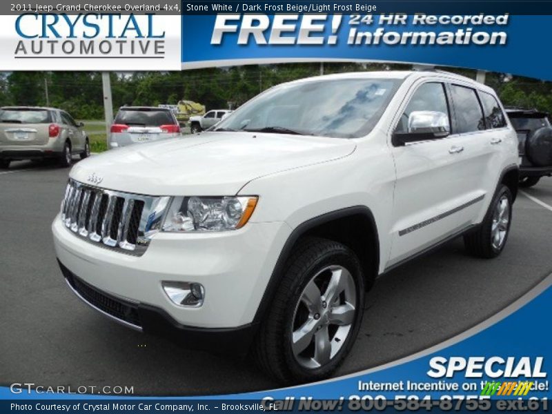 Stone White / Dark Frost Beige/Light Frost Beige 2011 Jeep Grand Cherokee Overland 4x4