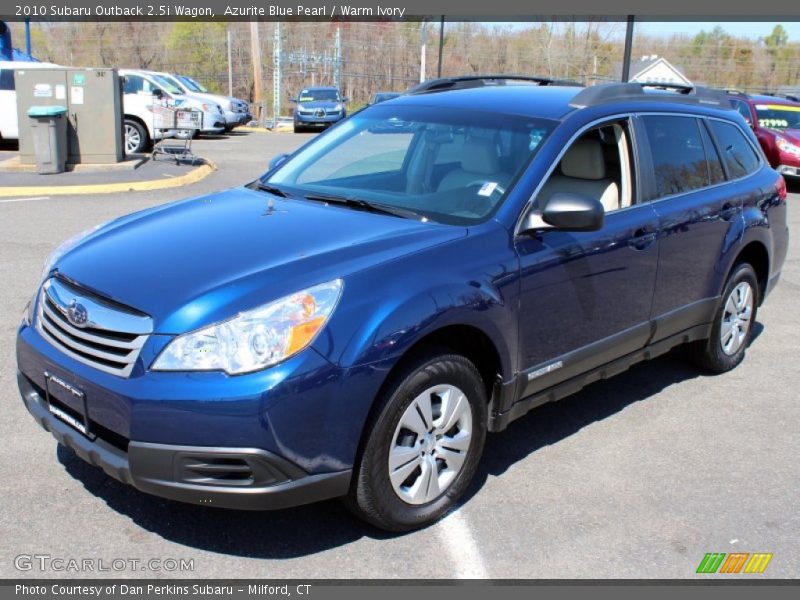 Azurite Blue Pearl / Warm Ivory 2010 Subaru Outback 2.5i Wagon