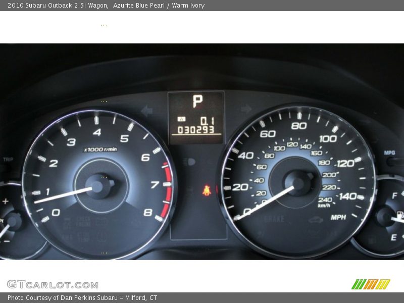 Azurite Blue Pearl / Warm Ivory 2010 Subaru Outback 2.5i Wagon