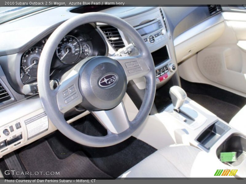 Azurite Blue Pearl / Warm Ivory 2010 Subaru Outback 2.5i Wagon