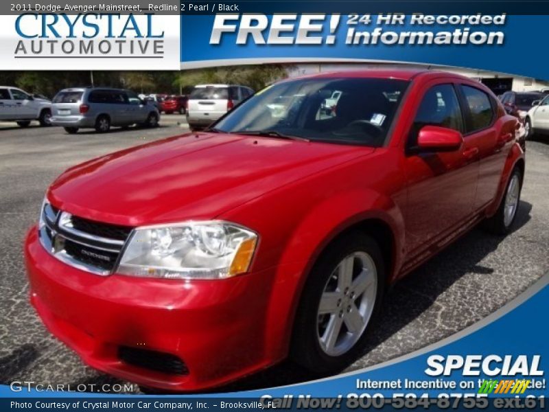 Redline 2 Pearl / Black 2011 Dodge Avenger Mainstreet