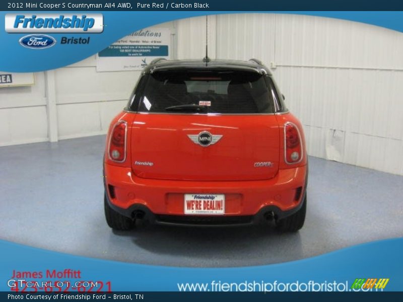 Pure Red / Carbon Black 2012 Mini Cooper S Countryman All4 AWD