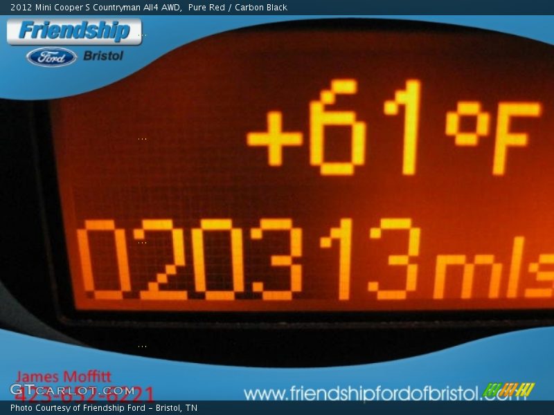 Pure Red / Carbon Black 2012 Mini Cooper S Countryman All4 AWD