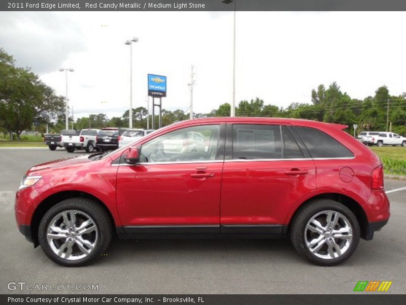Red Candy Metallic / Medium Light Stone 2011 Ford Edge Limited