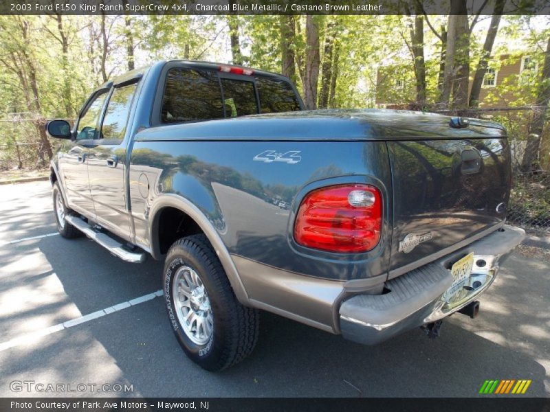 Charcoal Blue Metallic / Castano Brown Leather 2003 Ford F150 King Ranch SuperCrew 4x4