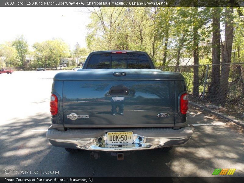 Charcoal Blue Metallic / Castano Brown Leather 2003 Ford F150 King Ranch SuperCrew 4x4