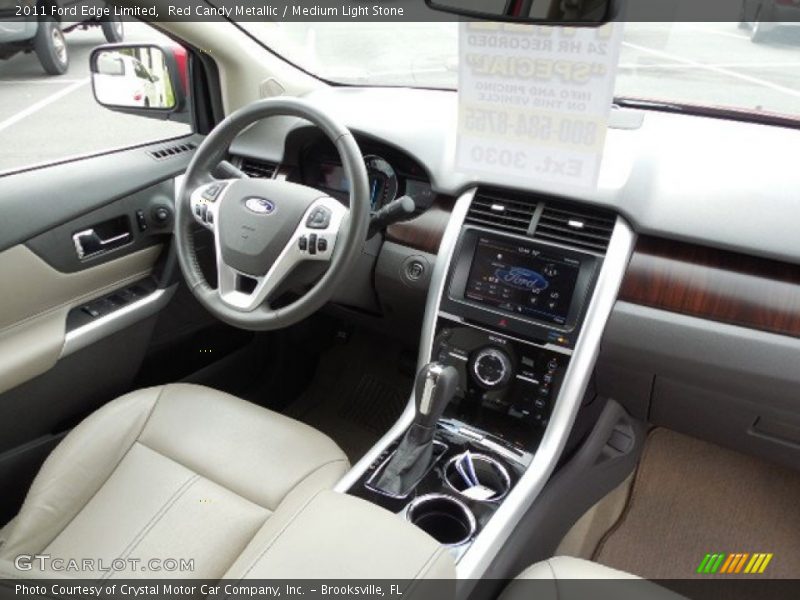 Red Candy Metallic / Medium Light Stone 2011 Ford Edge Limited