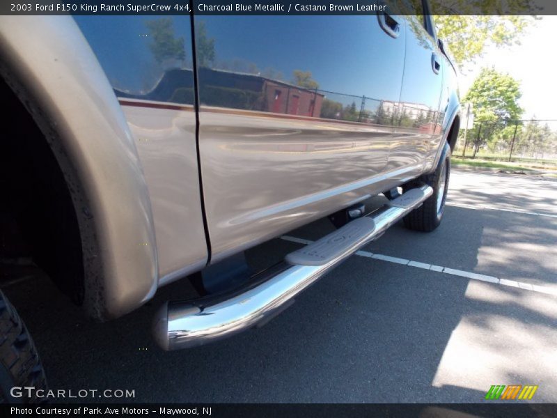 Charcoal Blue Metallic / Castano Brown Leather 2003 Ford F150 King Ranch SuperCrew 4x4