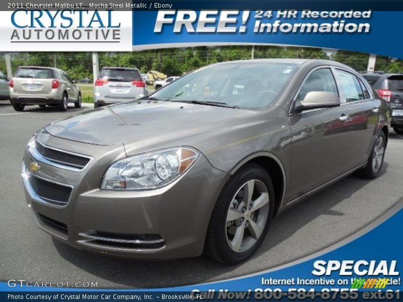 Mocha Steel Metallic / Ebony 2011 Chevrolet Malibu LT