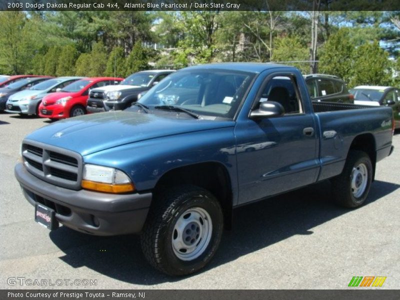 Atlantic Blue Pearlcoat / Dark Slate Gray 2003 Dodge Dakota Regular Cab 4x4