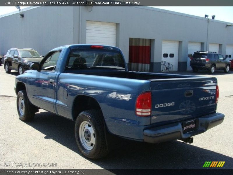 Atlantic Blue Pearlcoat / Dark Slate Gray 2003 Dodge Dakota Regular Cab 4x4