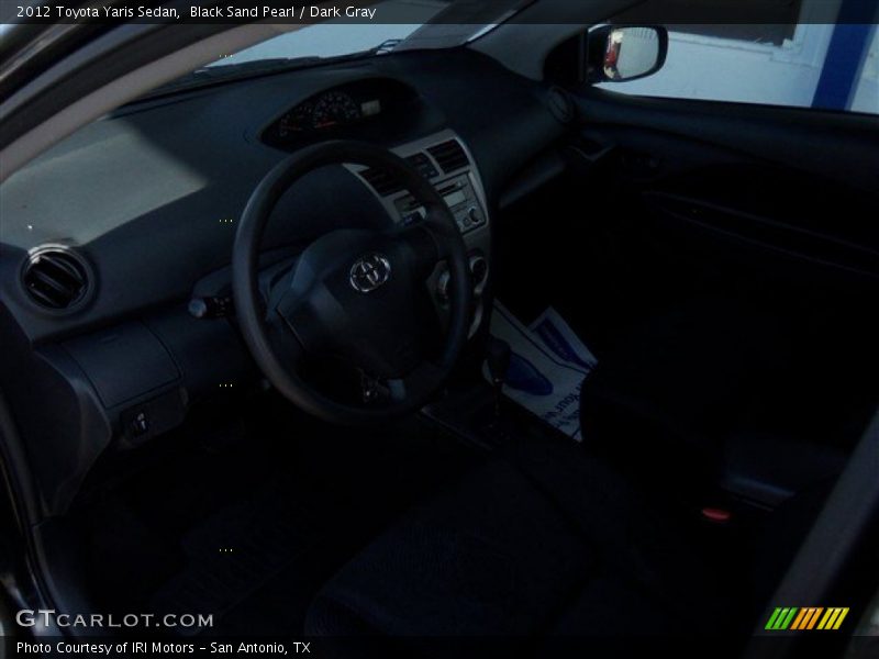 Black Sand Pearl / Dark Gray 2012 Toyota Yaris Sedan