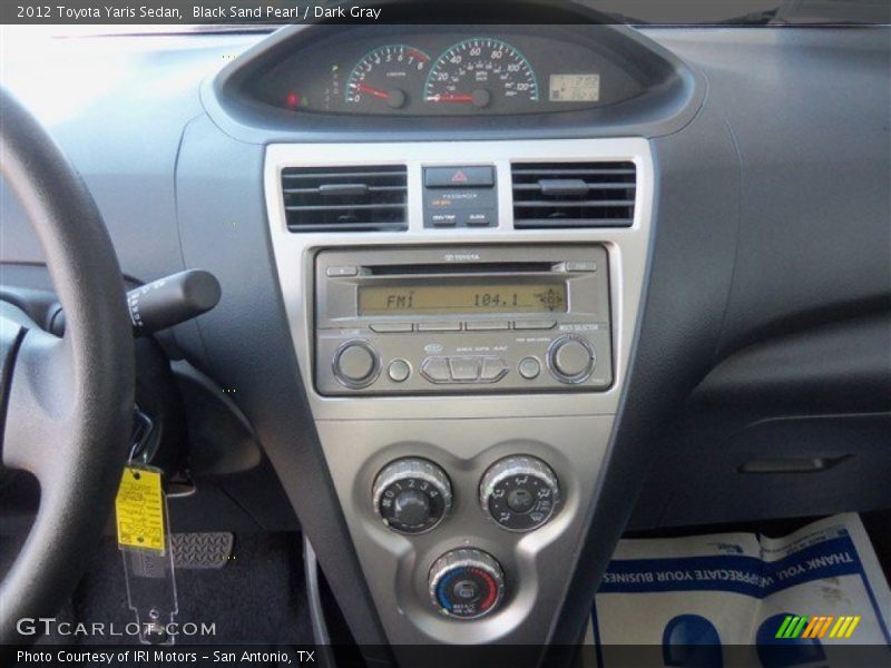 Black Sand Pearl / Dark Gray 2012 Toyota Yaris Sedan