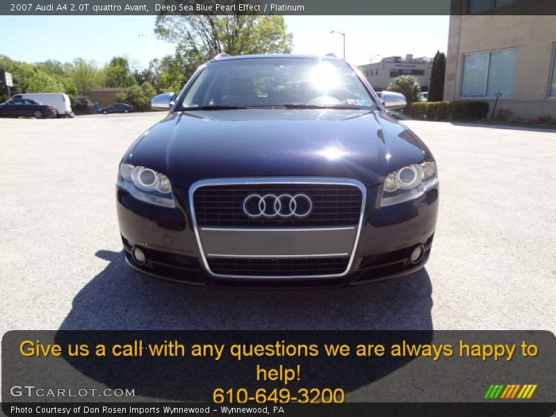 Deep Sea Blue Pearl Effect / Platinum 2007 Audi A4 2.0T quattro Avant