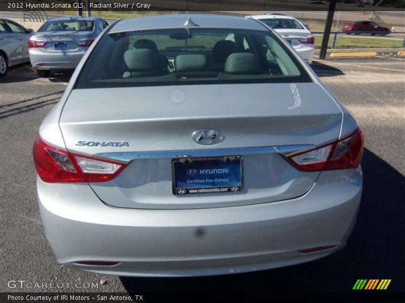 Radiant Silver / Gray 2012 Hyundai Sonata GLS
