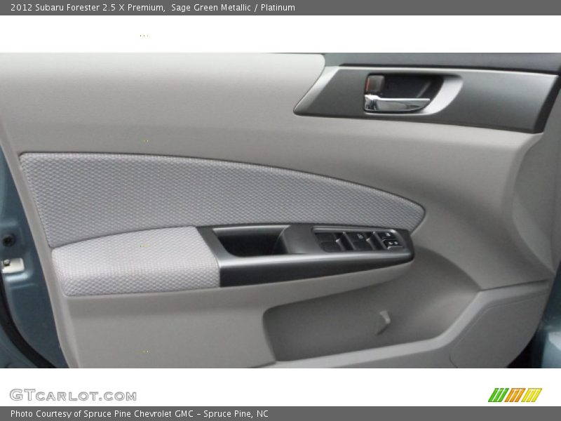 Sage Green Metallic / Platinum 2012 Subaru Forester 2.5 X Premium