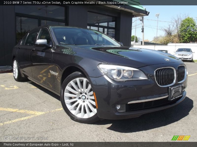 Dark Graphite Metallic / Black Nappa Leather 2010 BMW 7 Series 750Li xDrive Sedan