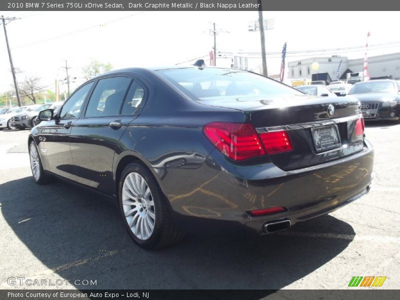 Dark Graphite Metallic / Black Nappa Leather 2010 BMW 7 Series 750Li xDrive Sedan