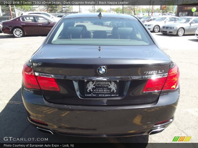 Dark Graphite Metallic / Black Nappa Leather 2010 BMW 7 Series 750Li xDrive Sedan