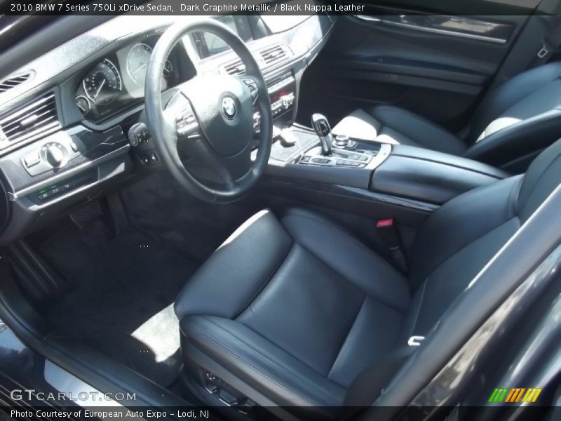Black Nappa Leather Interior - 2010 7 Series 750Li xDrive Sedan 