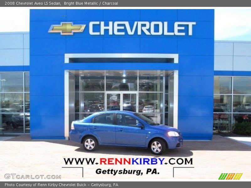 Bright Blue Metallic / Charcoal 2008 Chevrolet Aveo LS Sedan