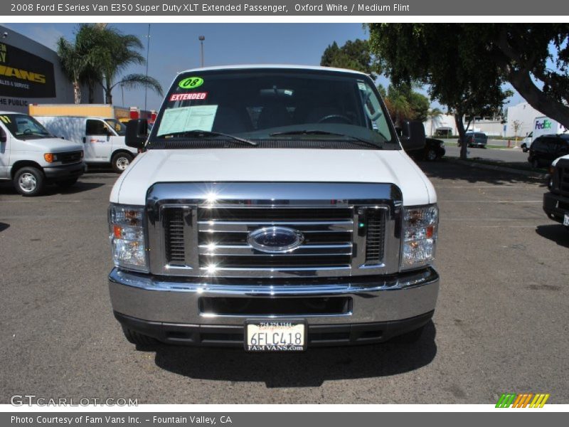 Oxford White / Medium Flint 2008 Ford E Series Van E350 Super Duty XLT Extended Passenger