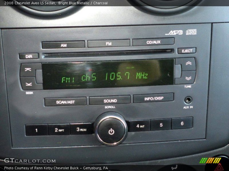 Bright Blue Metallic / Charcoal 2008 Chevrolet Aveo LS Sedan