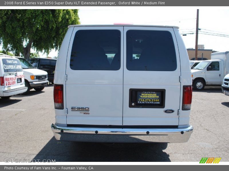 Oxford White / Medium Flint 2008 Ford E Series Van E350 Super Duty XLT Extended Passenger