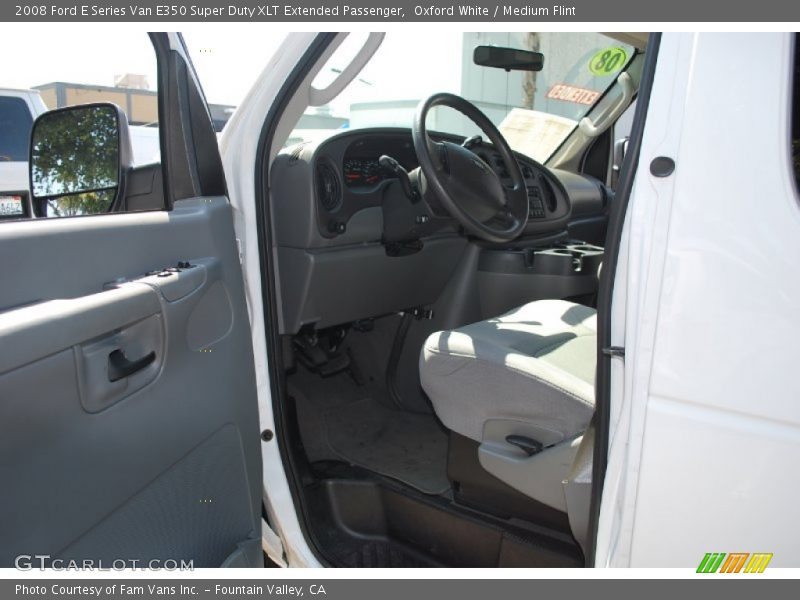Oxford White / Medium Flint 2008 Ford E Series Van E350 Super Duty XLT Extended Passenger