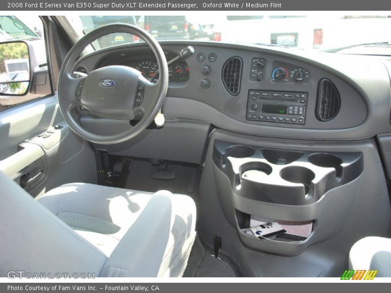 Oxford White / Medium Flint 2008 Ford E Series Van E350 Super Duty XLT Extended Passenger
