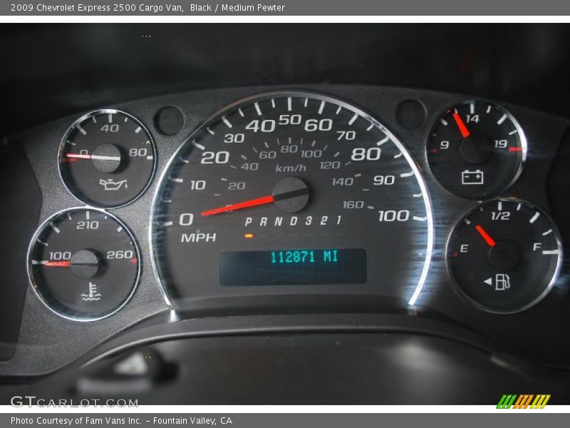  2009 Express 2500 Cargo Van 2500 Cargo Van Gauges