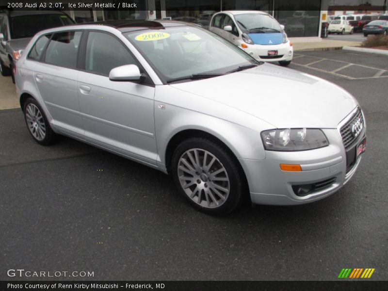 Ice Silver Metallic / Black 2008 Audi A3 2.0T