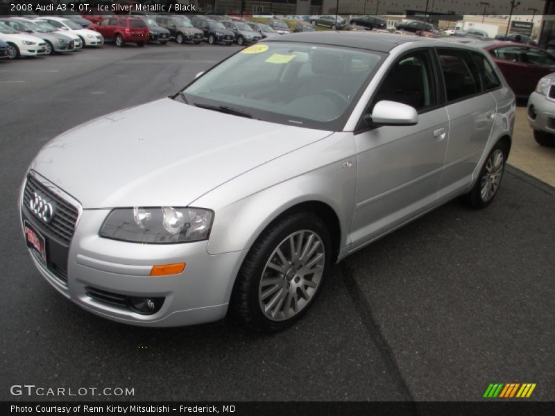 Ice Silver Metallic / Black 2008 Audi A3 2.0T