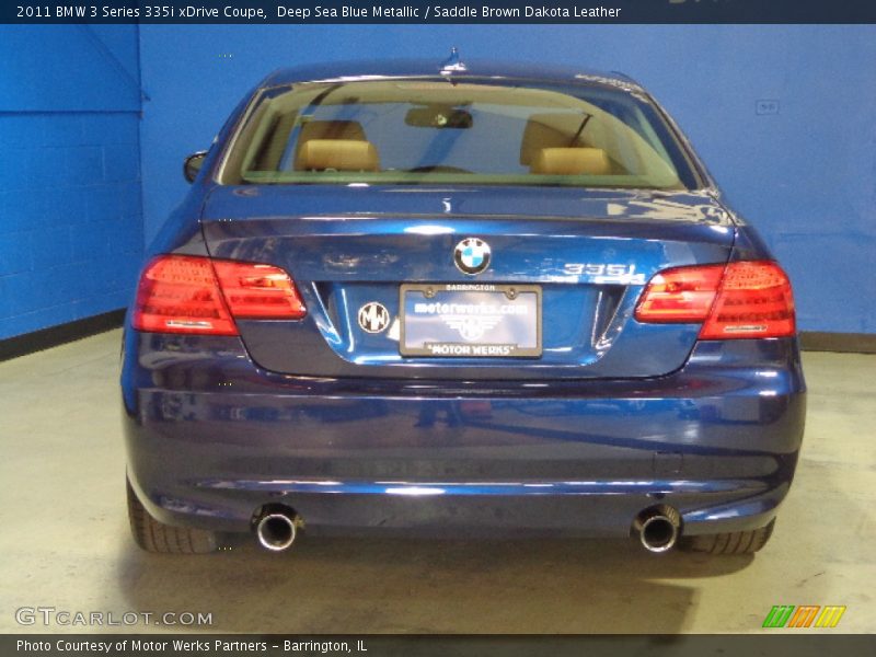 Deep Sea Blue Metallic / Saddle Brown Dakota Leather 2011 BMW 3 Series 335i xDrive Coupe