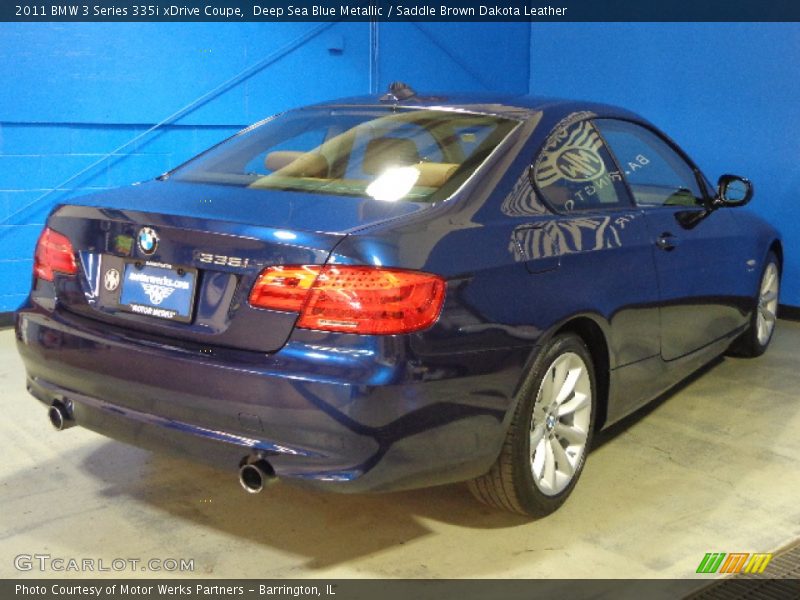 Deep Sea Blue Metallic / Saddle Brown Dakota Leather 2011 BMW 3 Series 335i xDrive Coupe