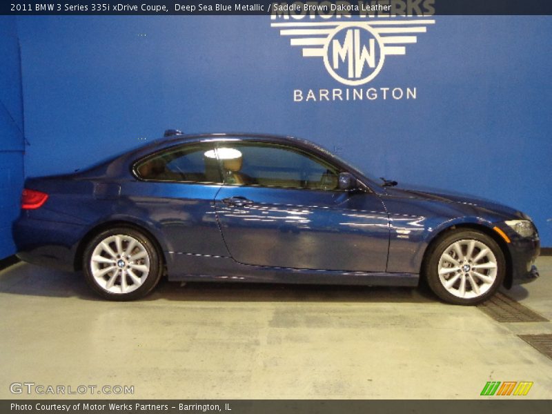 Deep Sea Blue Metallic / Saddle Brown Dakota Leather 2011 BMW 3 Series 335i xDrive Coupe