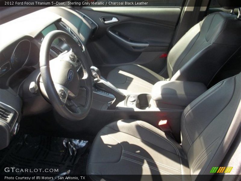 Sterling Grey Metallic / Charcoal Black Leather 2012 Ford Focus Titanium 5-Door