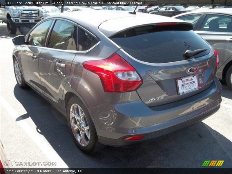Sterling Grey Metallic / Charcoal Black Leather 2012 Ford Focus Titanium 5-Door