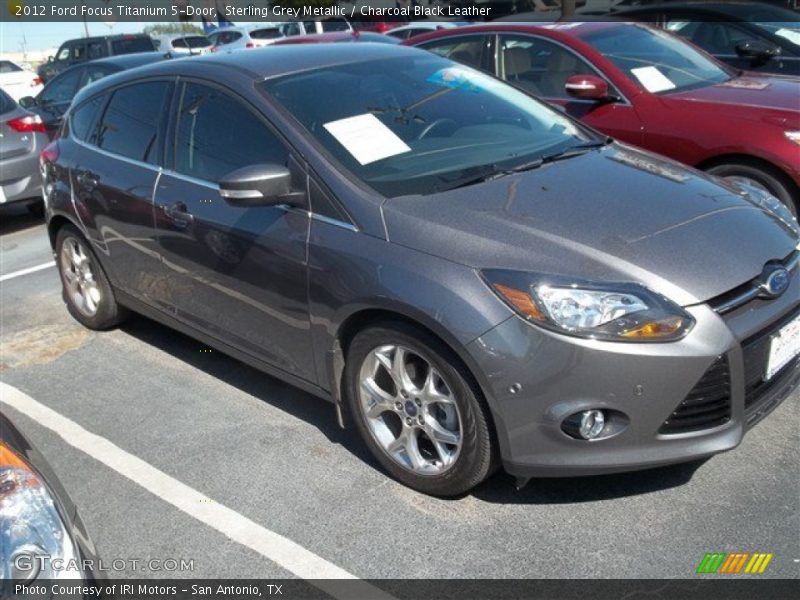 Sterling Grey Metallic / Charcoal Black Leather 2012 Ford Focus Titanium 5-Door